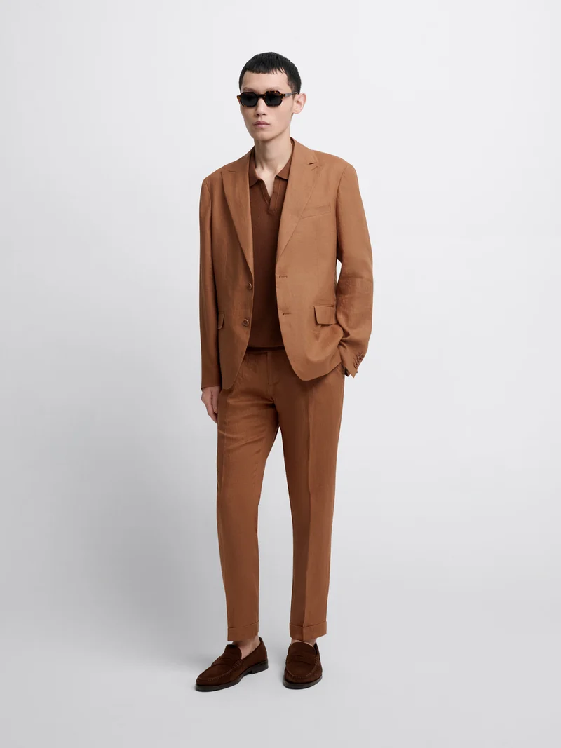 Pantalon de costume en lin