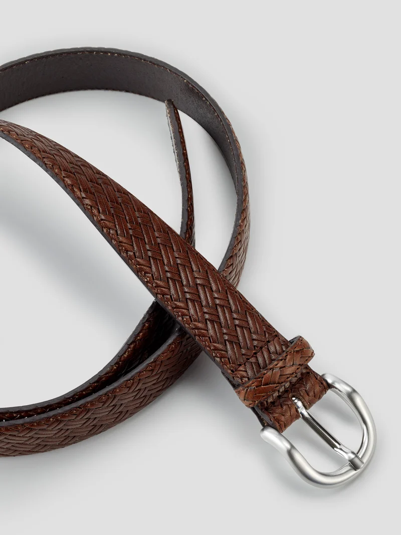 Ceinture en cuir tressée