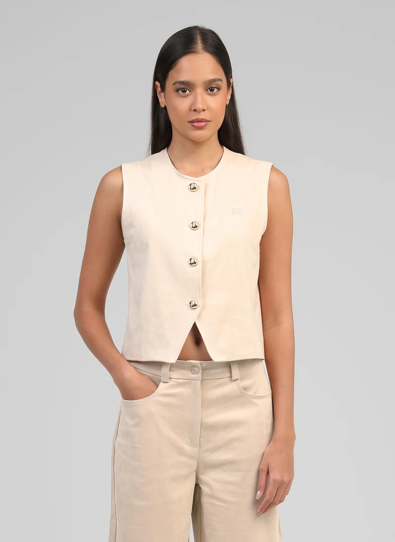 VESTE SANS MANCHES HULIANE ecru