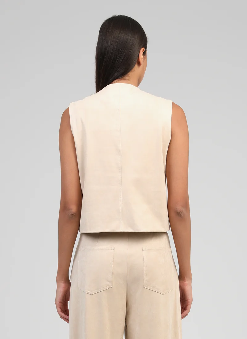 VESTE SANS MANCHES HULIANE ecru
