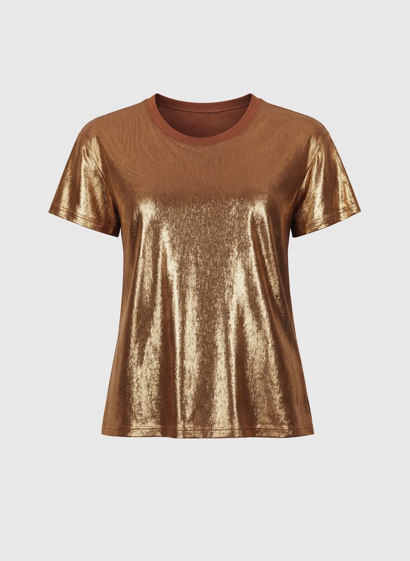 T-SHIRT ALIZA camel