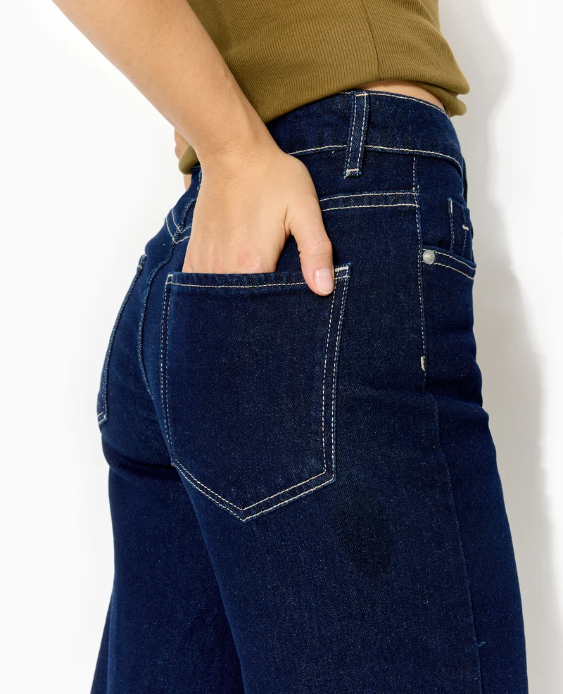 J71-1 / Jean wide taille haute bas coupés