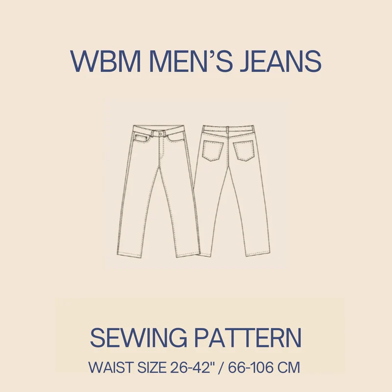 PATRON DE COUTURE PDF | Jean – Tailles homme 26–42" | Wardrobe by Me