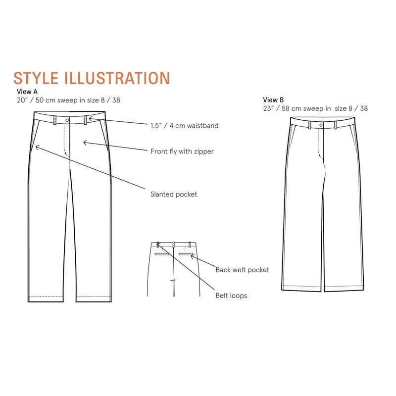 Patron de couture PDF | Pantalon Hepburn | Wardobe by Me