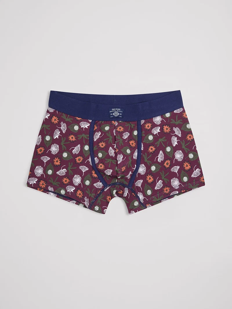 Boxer shorty fleuri en coton