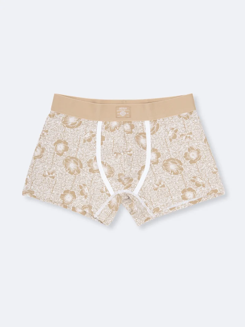 Boxer fleuri en coton élasthanne
