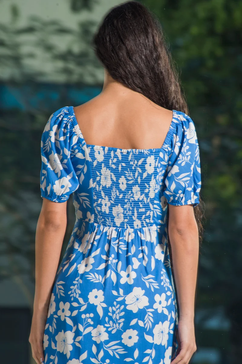 Milly|100% Viscose Printed Tie-Up Midi Dress With Slit