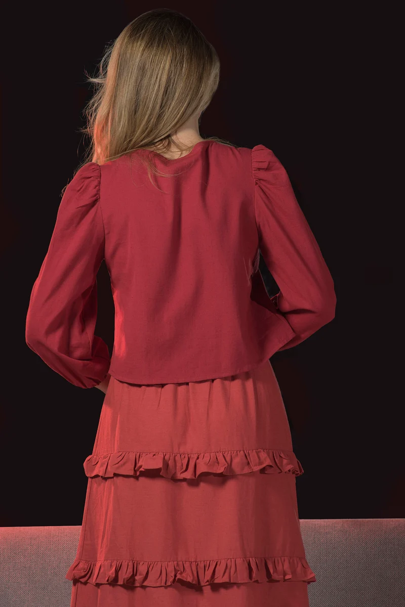 Rik|100% Viscose Top Tie-Up Style With Embroidery