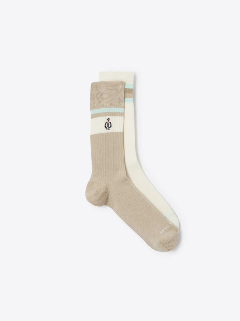 Chaussettes à rayures en coton