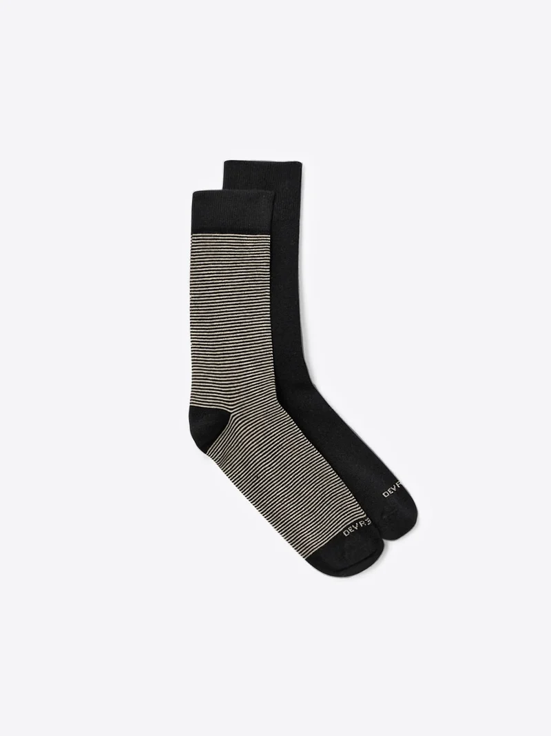 Chaussettes à rayures en coton