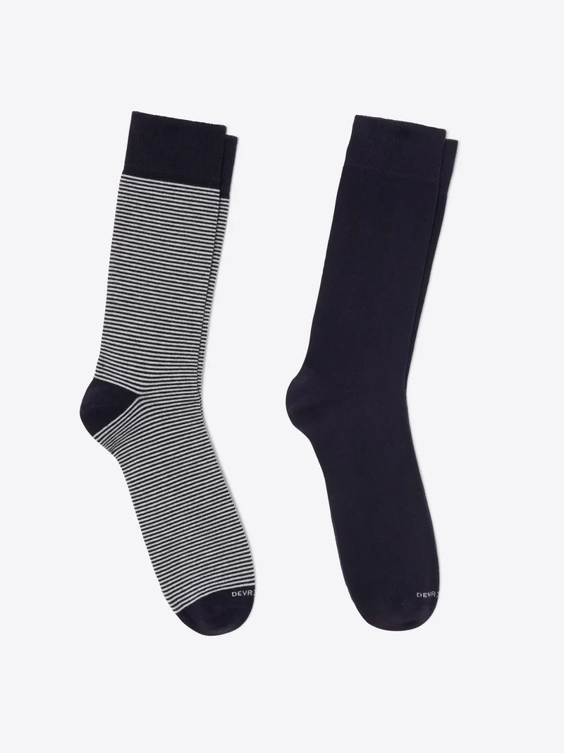 Lot de chaussettes à rayures bicolore