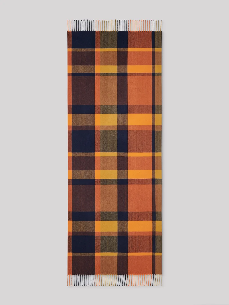 Echarpe en polyester/viscose à carreaux