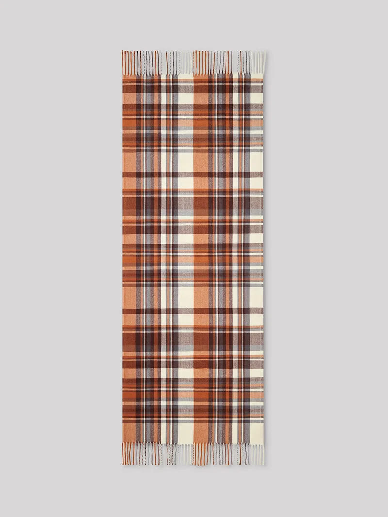 Echarpe en polyester/viscose à carreaux