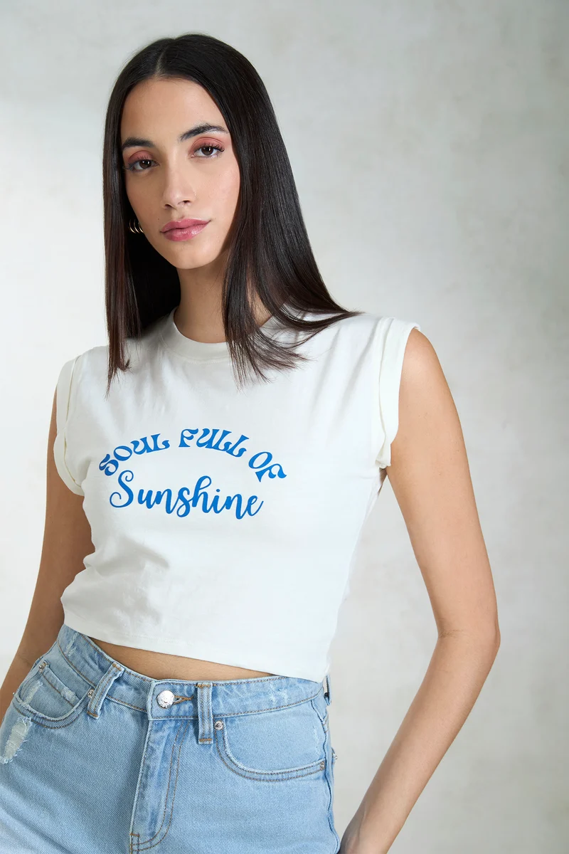 Yana|100% Cotton Jersey Cap Sleeve Tee