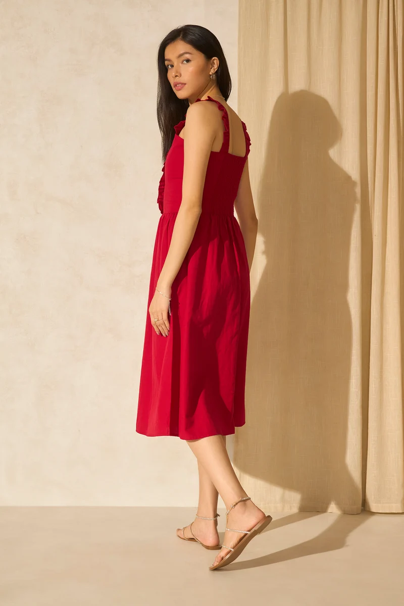 Solstice|Linen Midi Dress