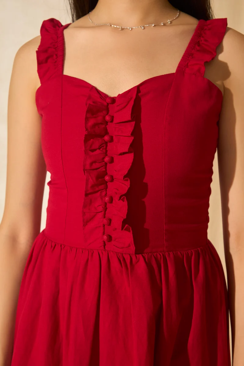 Solstice|Linen Midi Dress