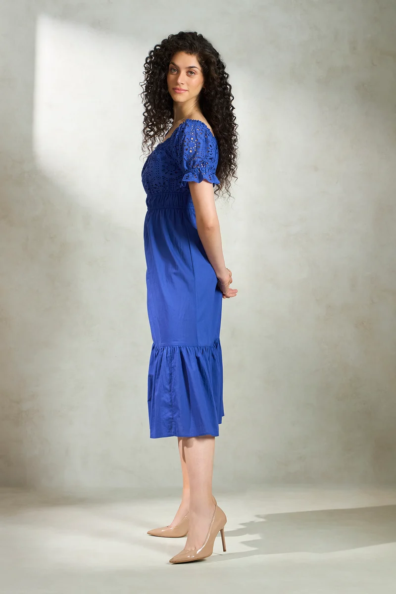 Gracie|100% Cotton Schiffli Dress