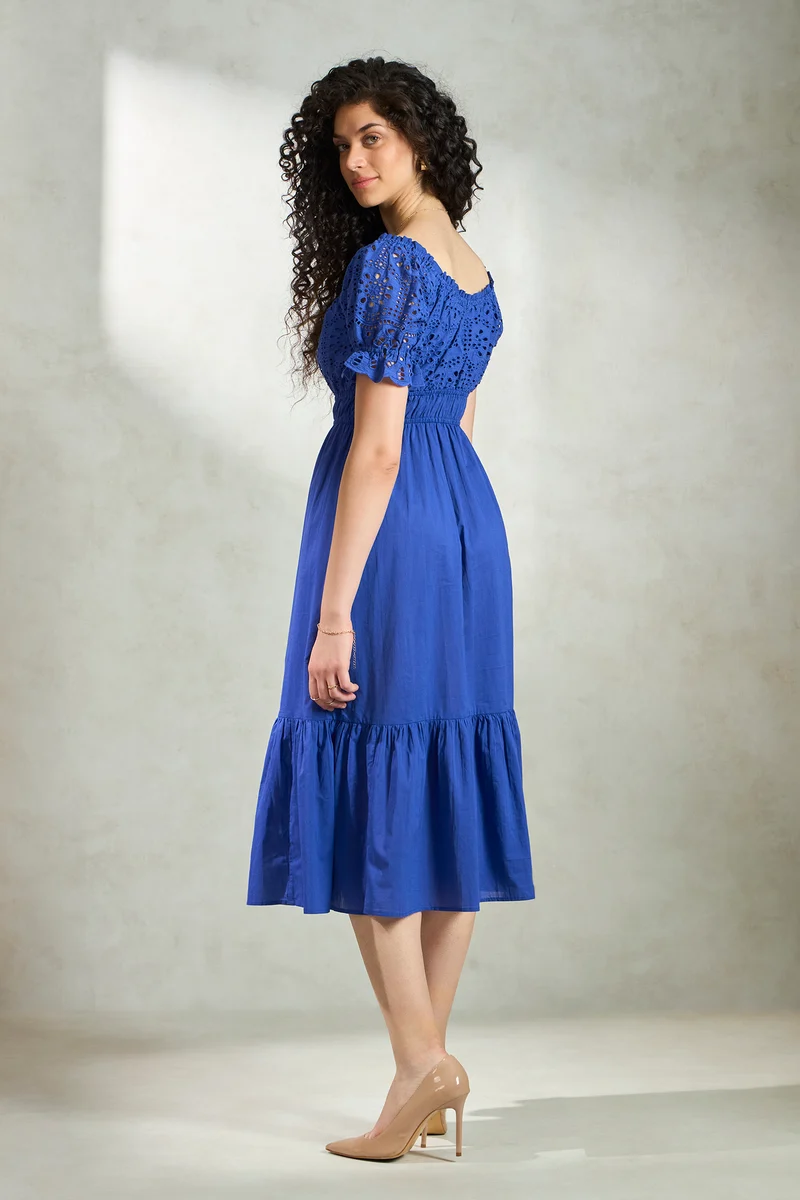 Gracie|100% Cotton Schiffli Dress