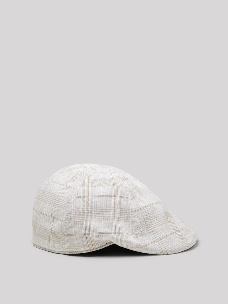 Gavroche à carreaux en coton mélangé