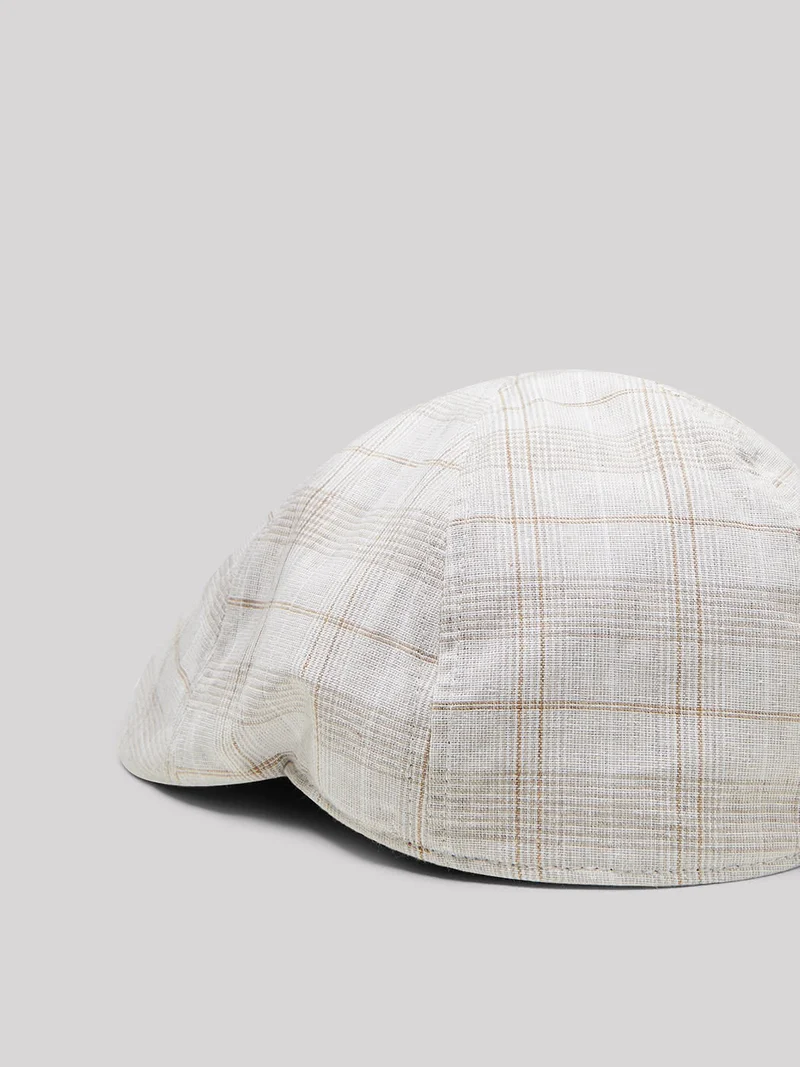 Gavroche à carreaux en coton mélangé