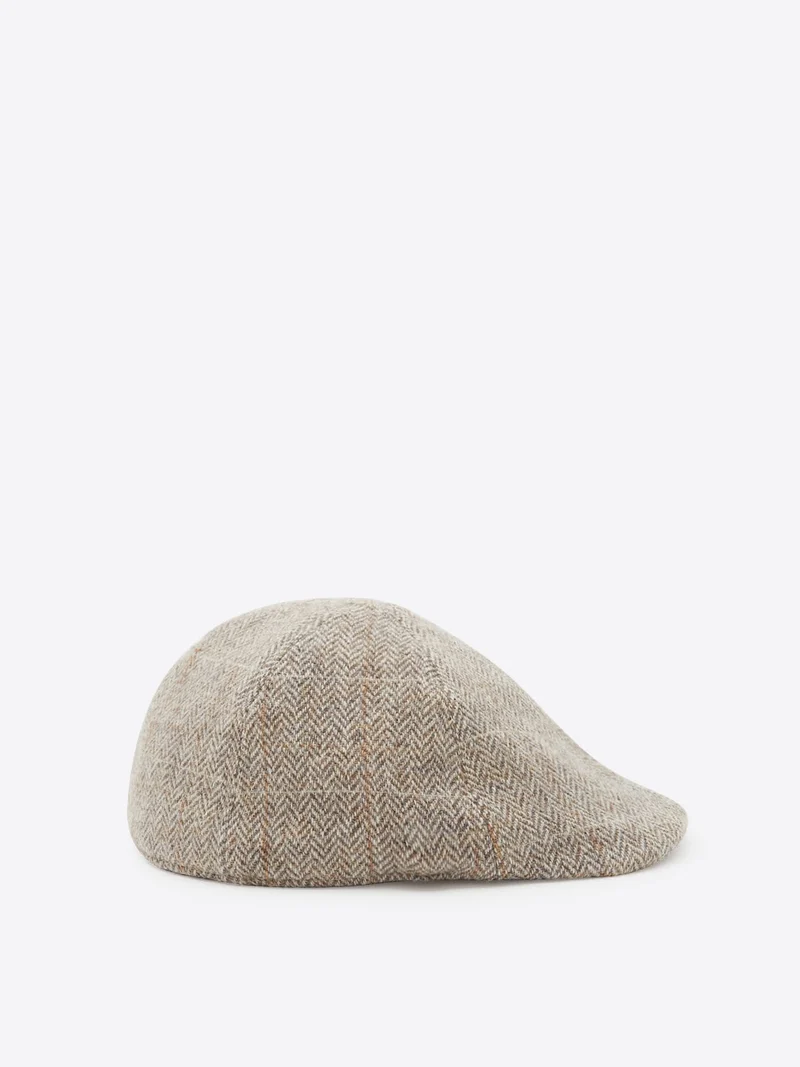 Casquette plate en laine