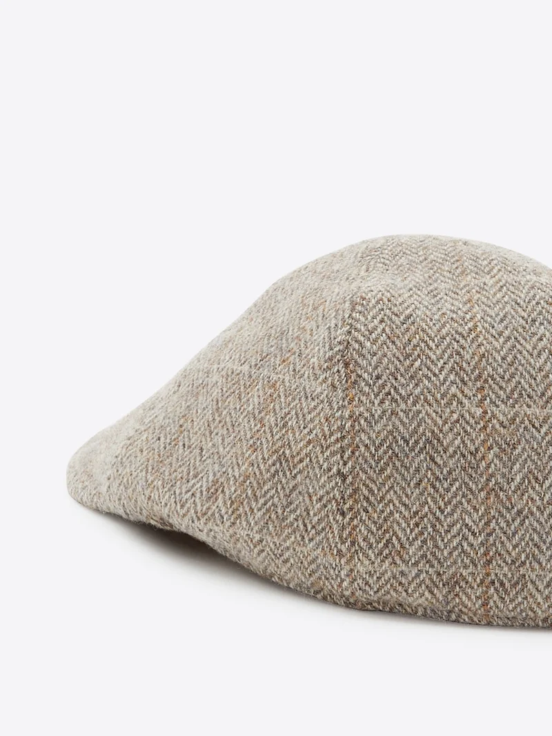 Casquette plate en laine