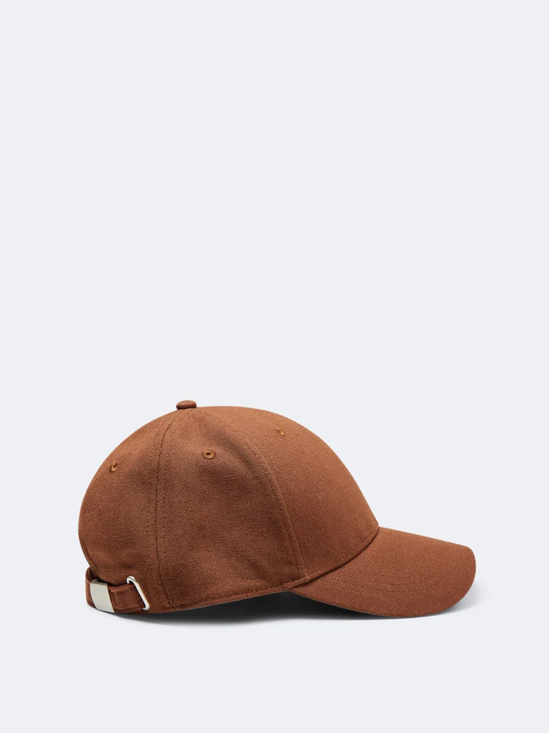 Casquette baseball en lin mélangé