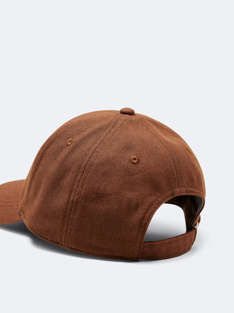 Casquette baseball en lin mélangé