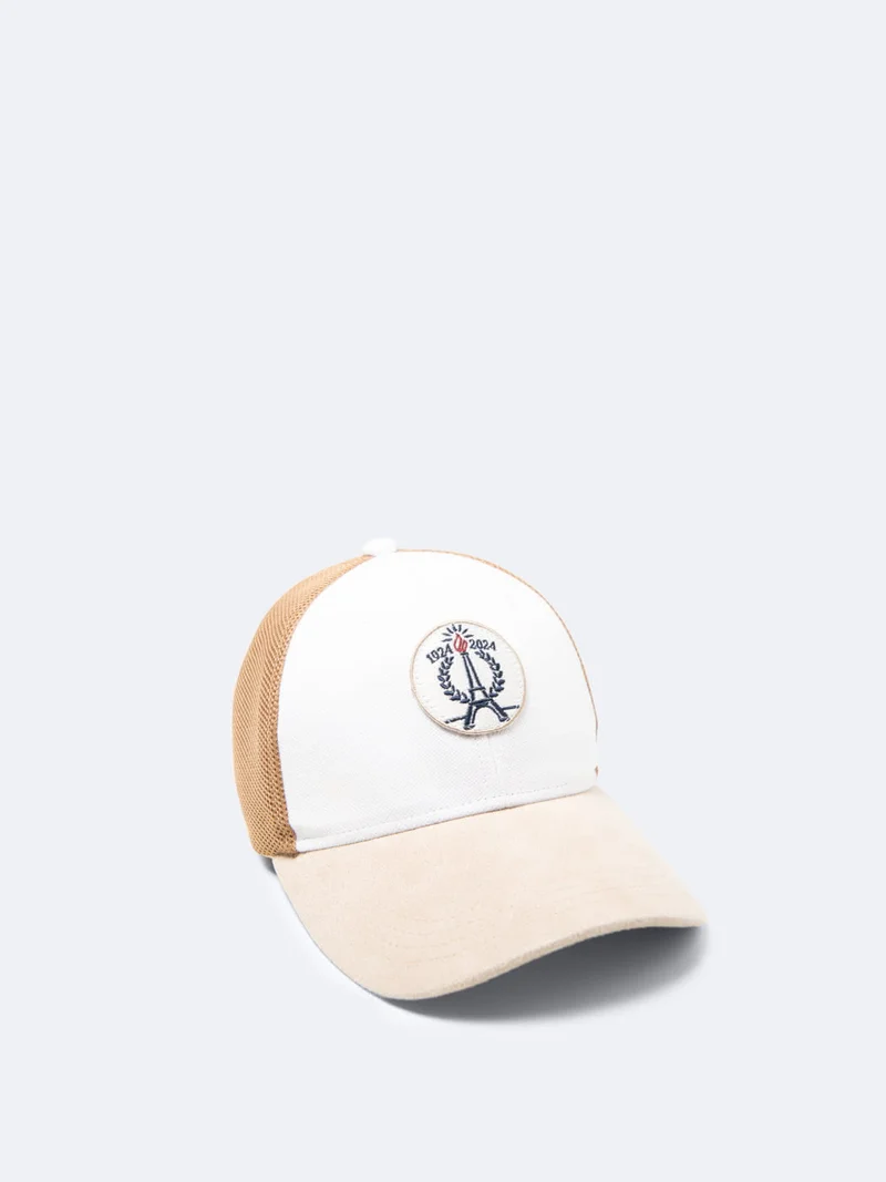 Casquette brodé en coton mélangé