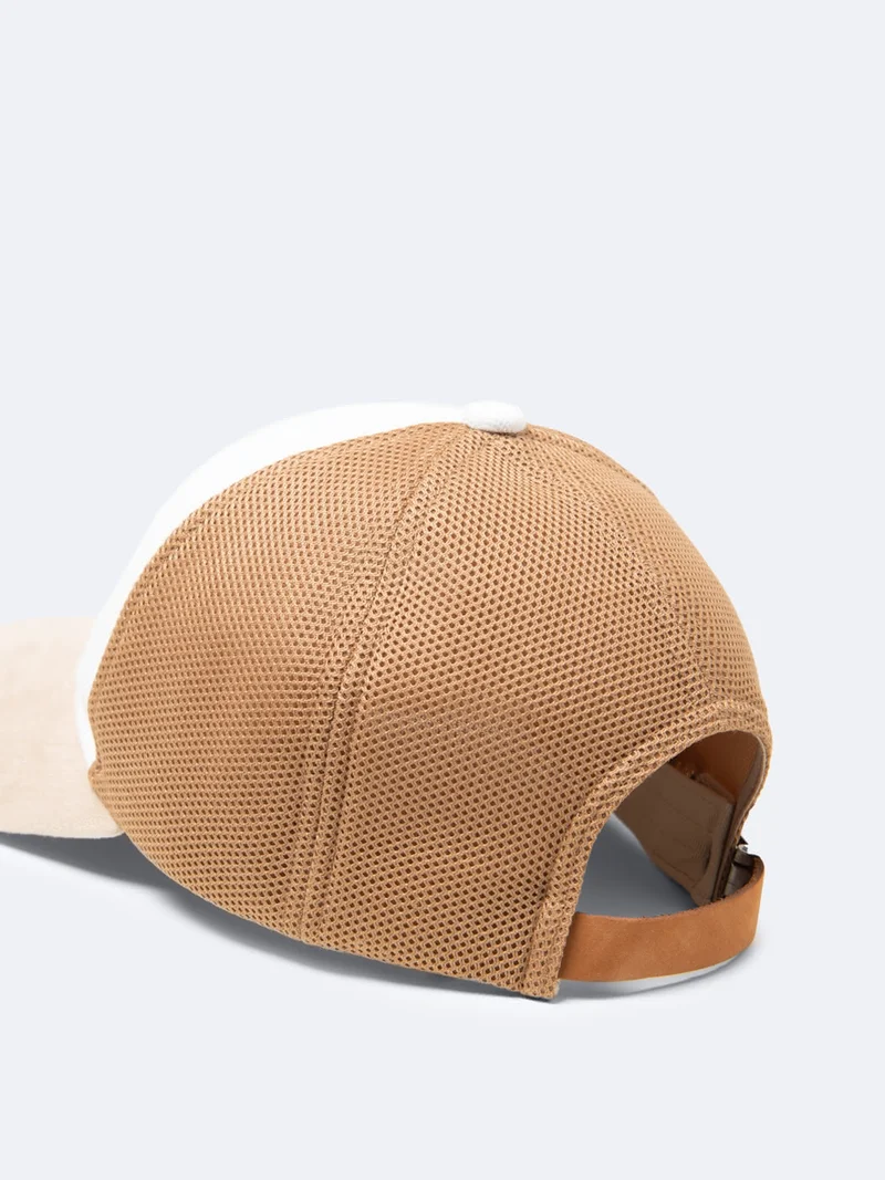 Casquette brodé en coton mélangé