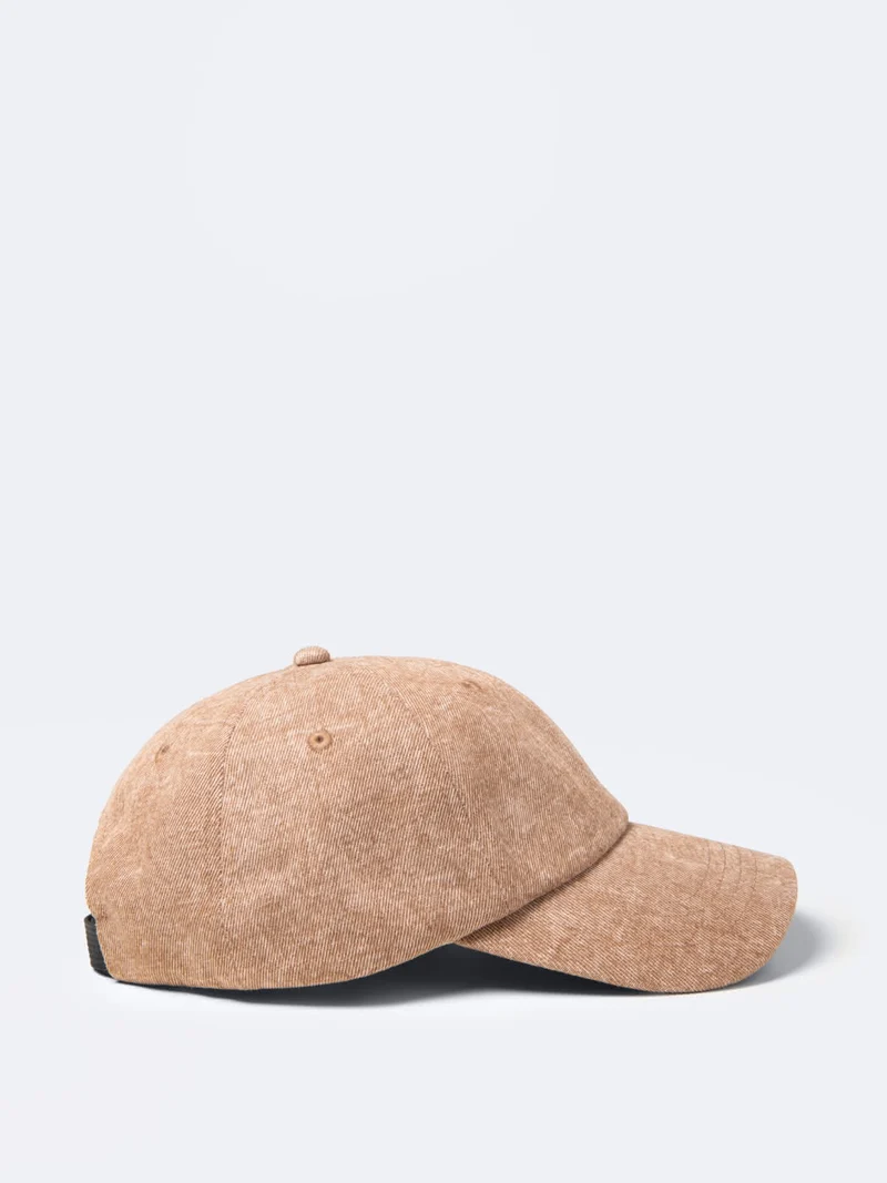 Casquette baseball chinée en coton