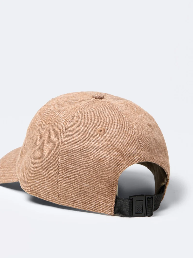 Casquette baseball chinée en coton