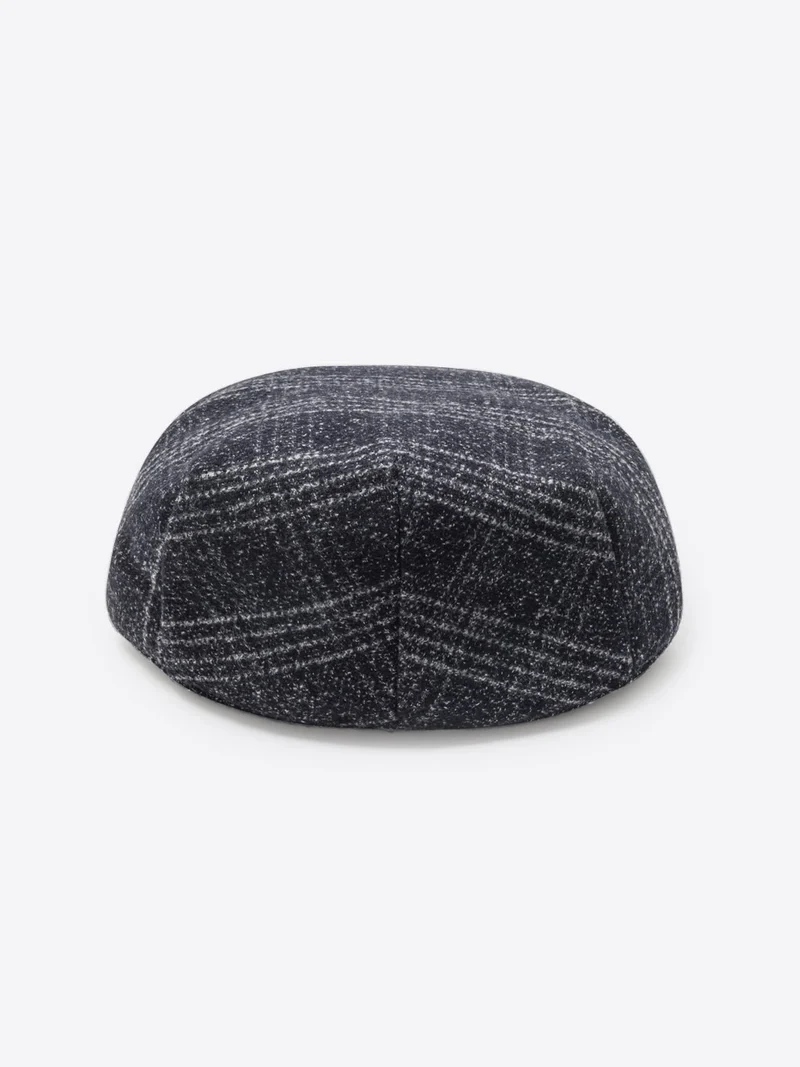 Casquette plate à carreaux