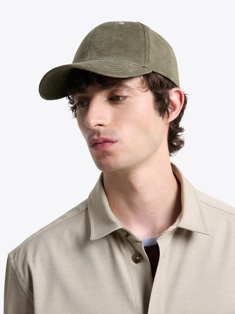 Casquette baseball en velours côtelé