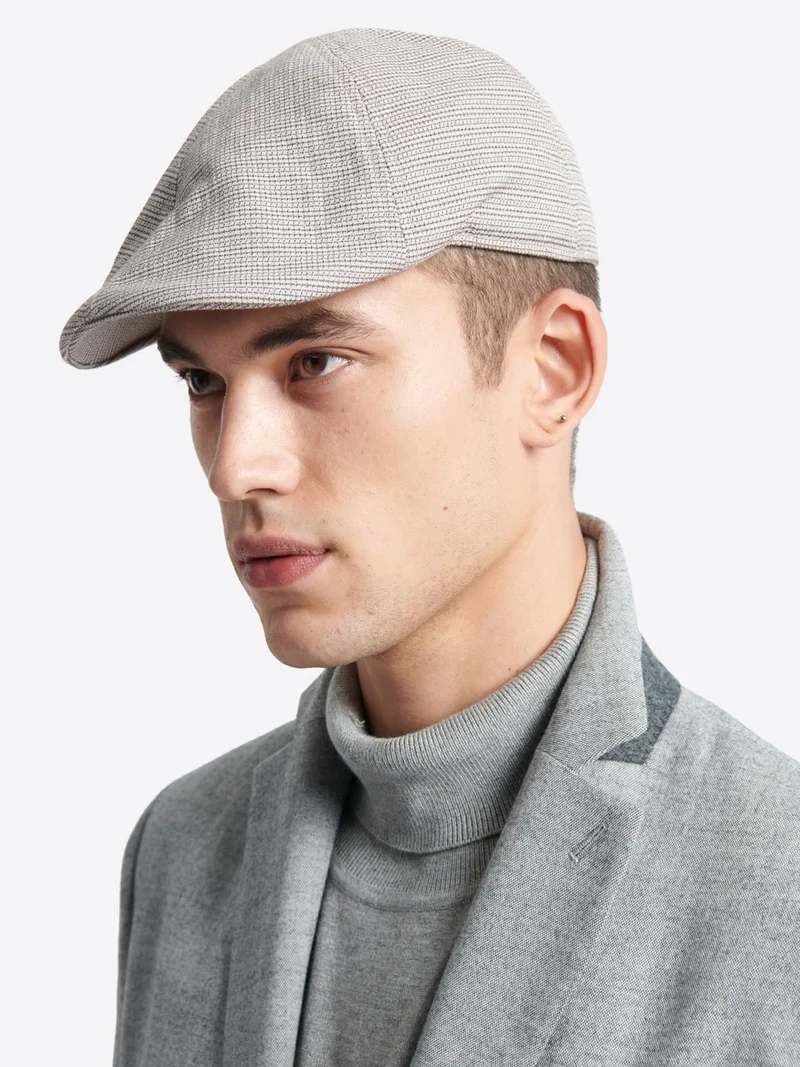 Casquette plate micro-motif