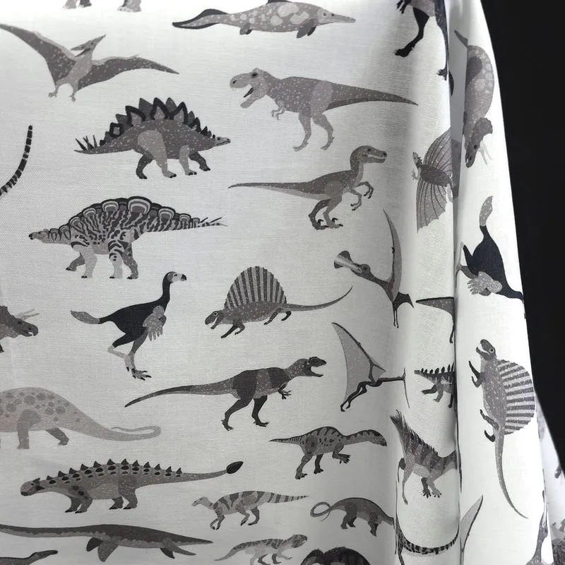 100% Coton | Alphabetosaurus | Gris | Robert Kaufman