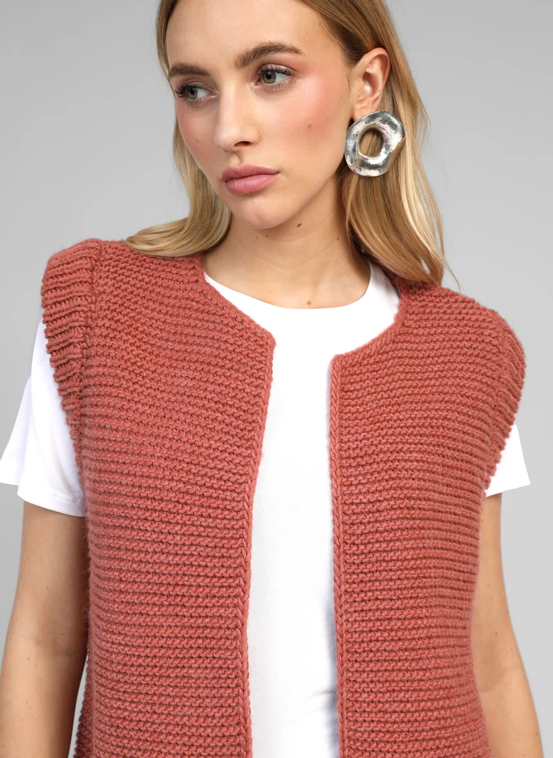 CARDIGAN SANS MANCHE LEGRINGOU blush