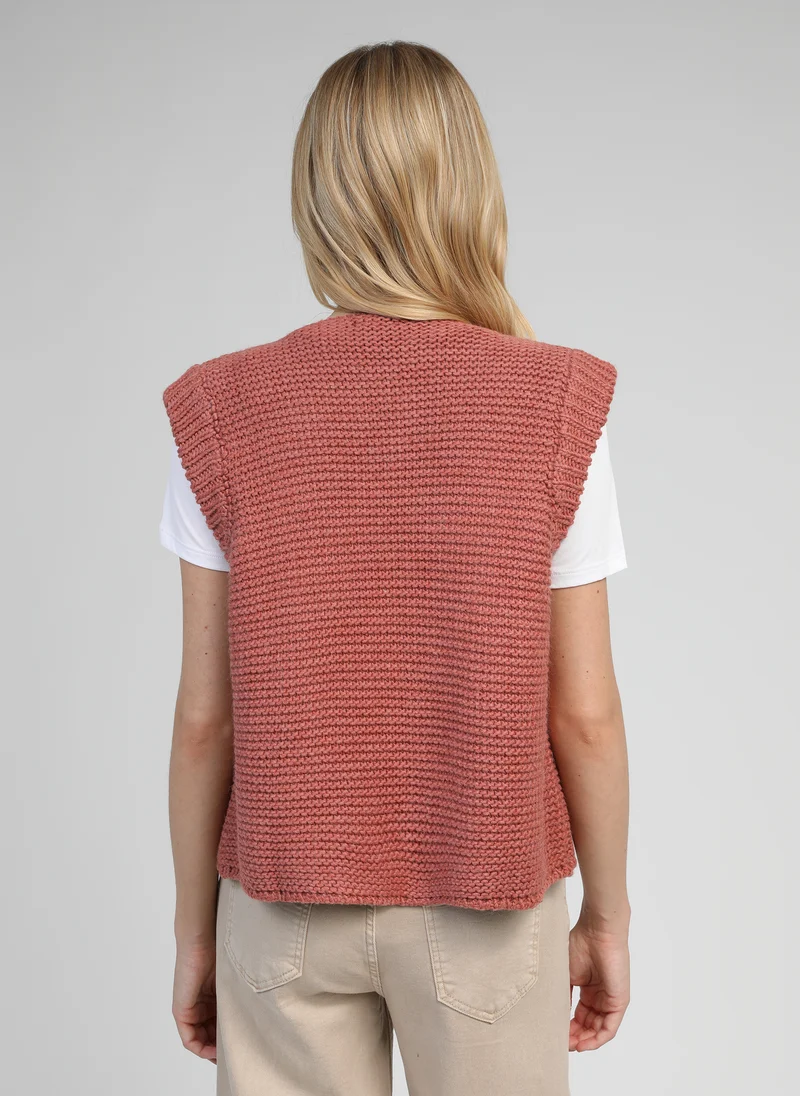CARDIGAN SANS MANCHE LEGRINGOU blush