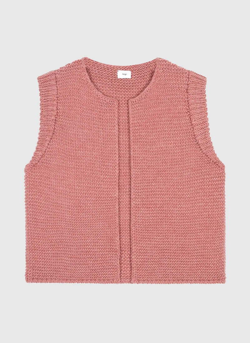 CARDIGAN SANS MANCHE LEGRINGOU blush