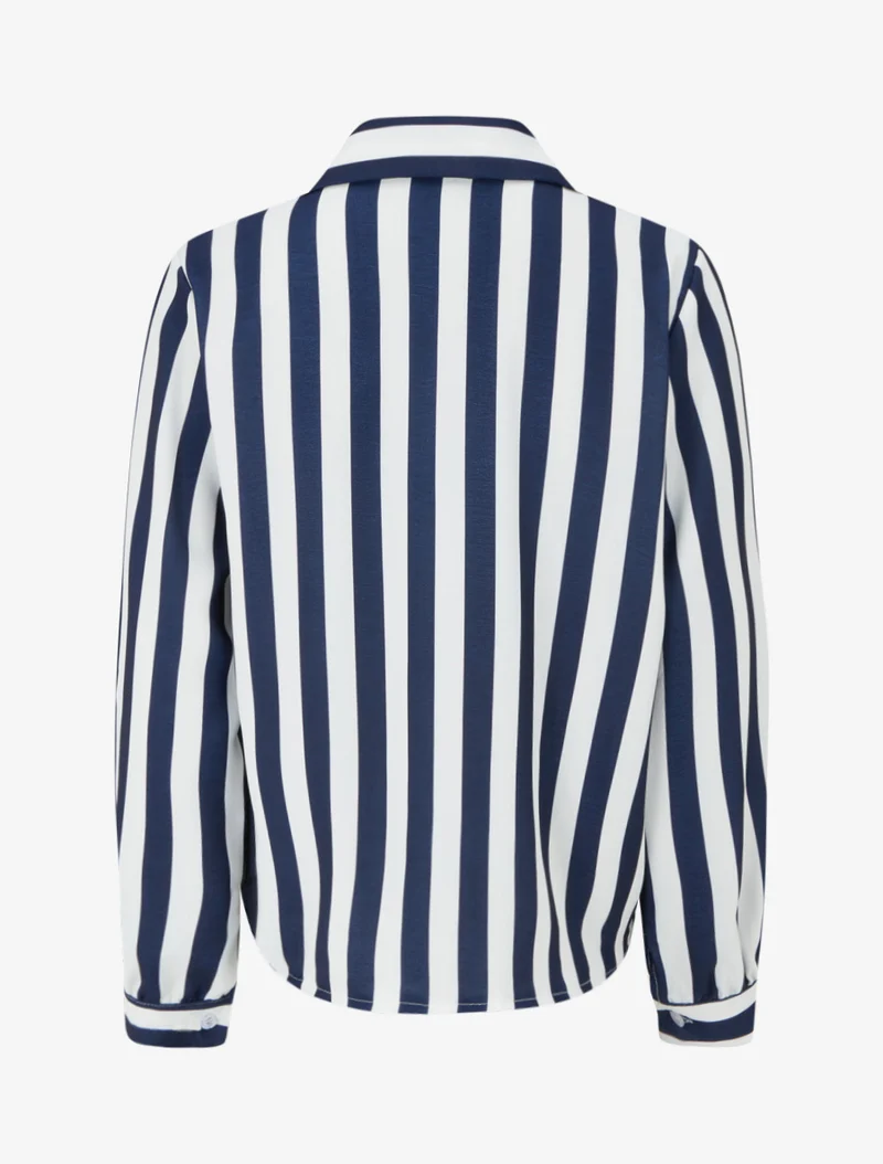 Blouse style chemise à rayures - Marine