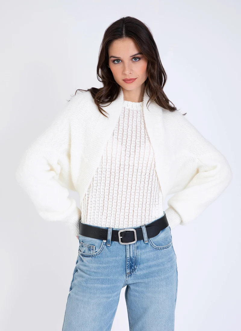 CARDIGAN LEBOLERO ecru