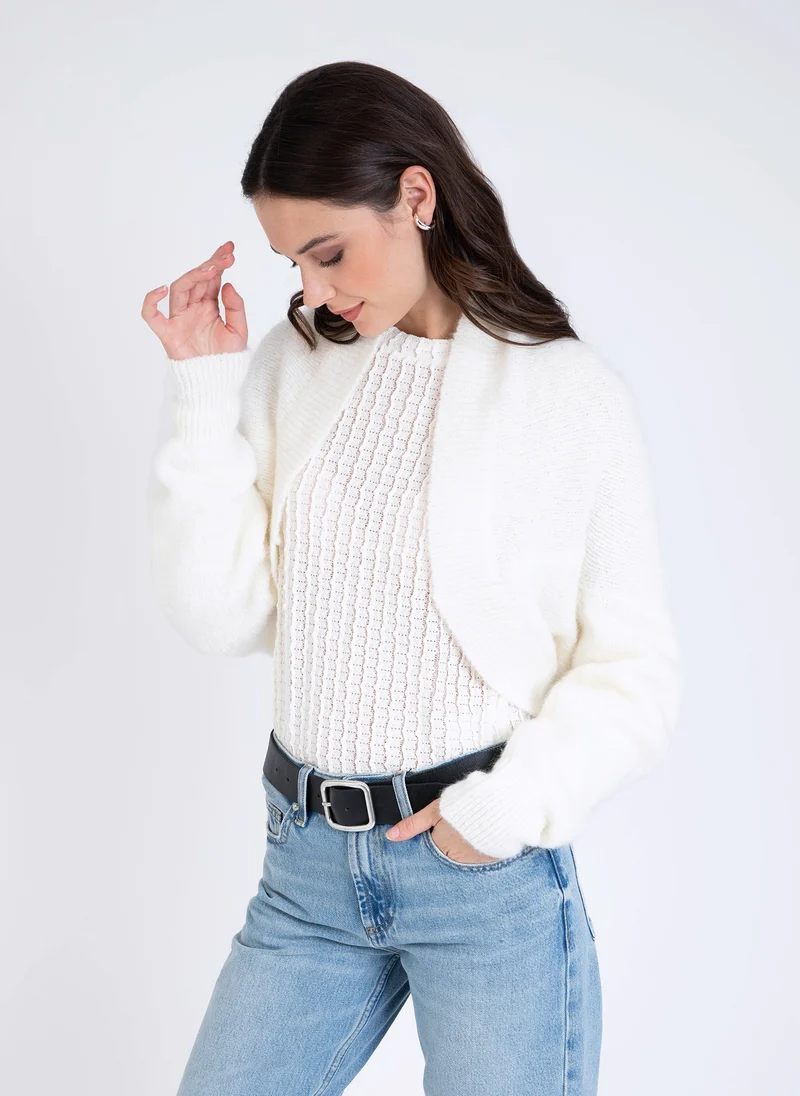 CARDIGAN LEBOLERO ecru
