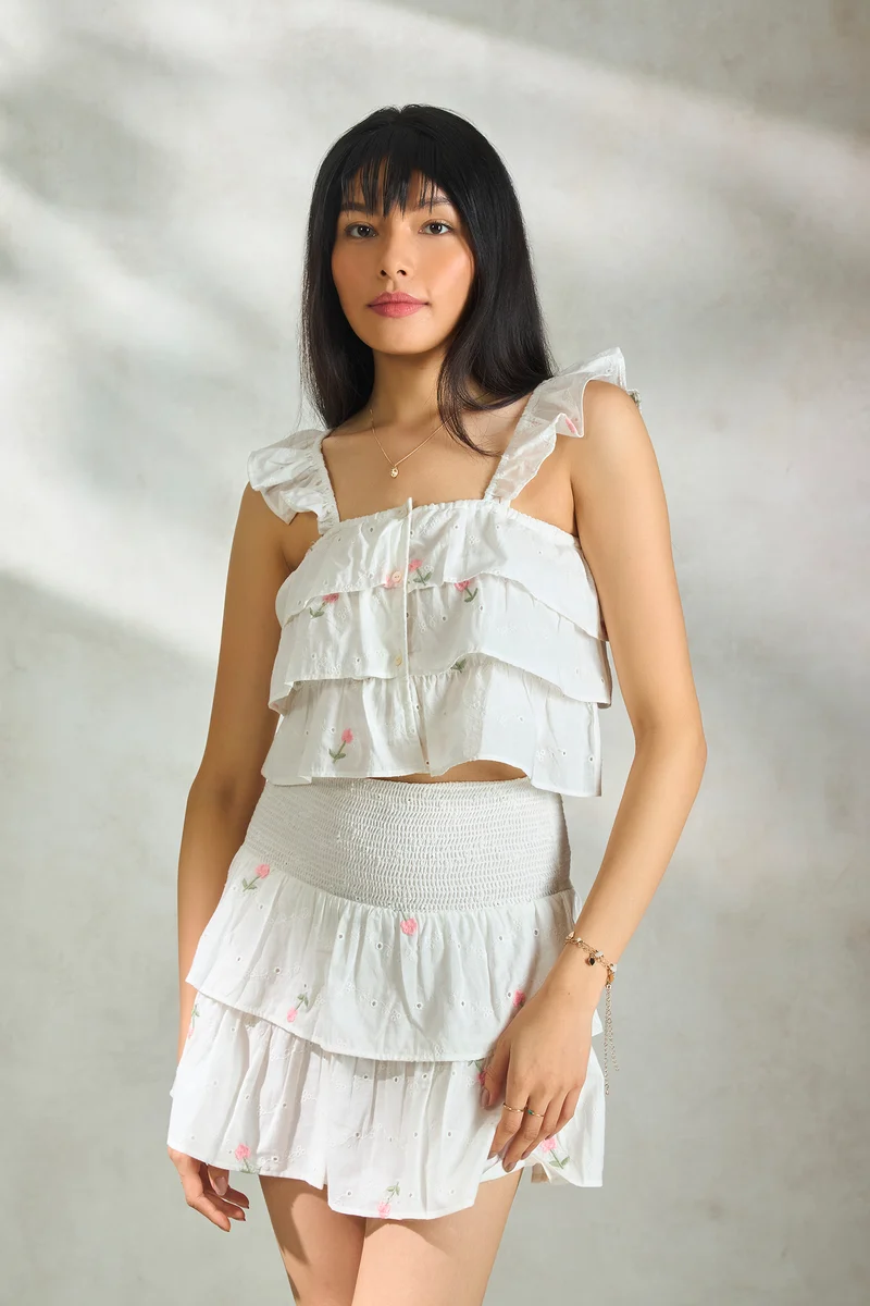 Marlin Top|100% Cotton Tiered Top
