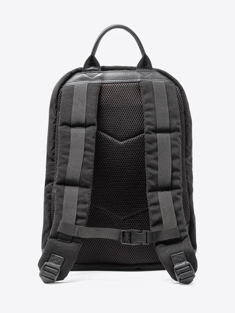 Sac à dos bi-matière en cuir de vachette
