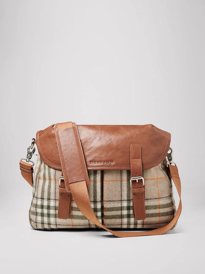 Sac bi-matière à carreaux
