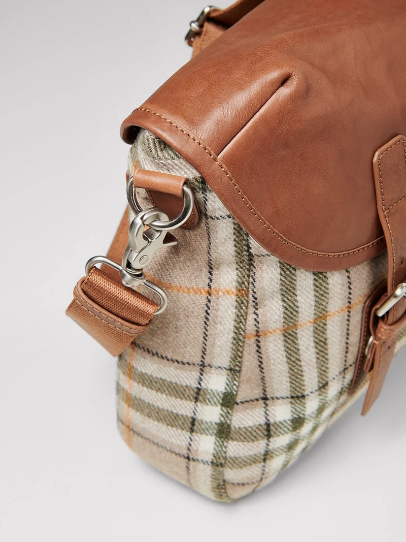 Sac bi-matière à carreaux