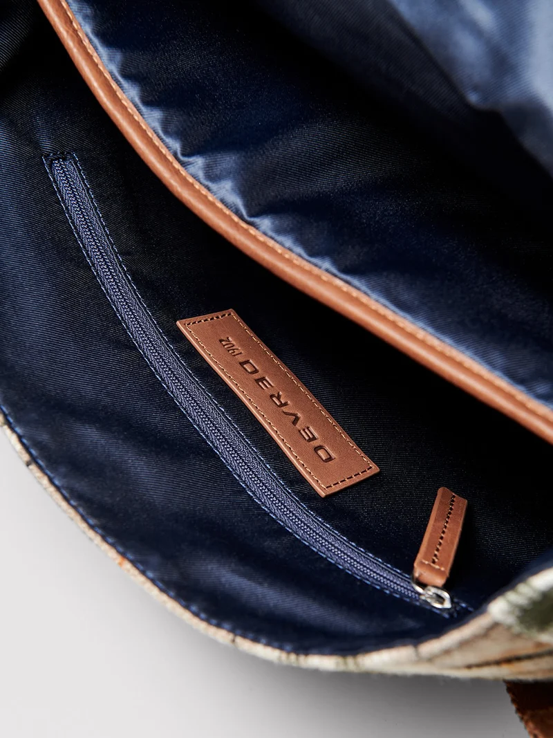 Sac bi-matière à carreaux
