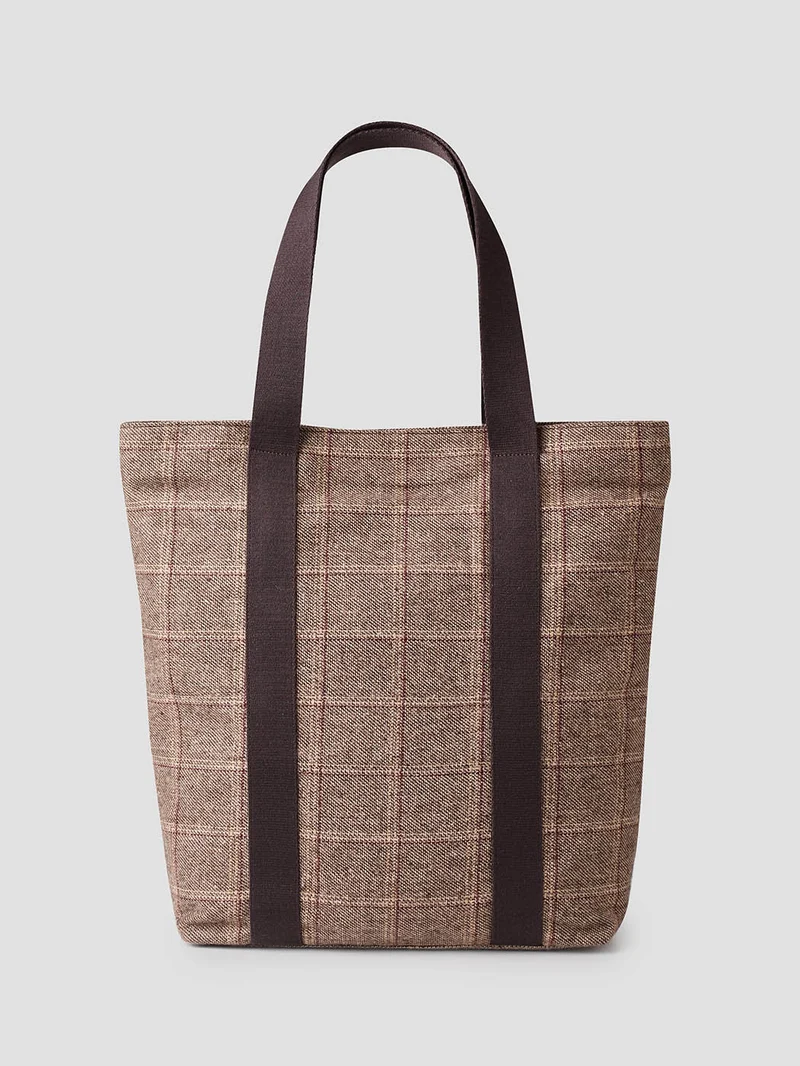 Tote bag en tissu à carreaux