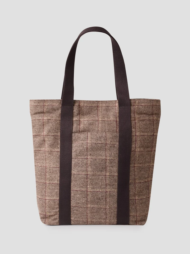 Tote bag en tissu à carreaux