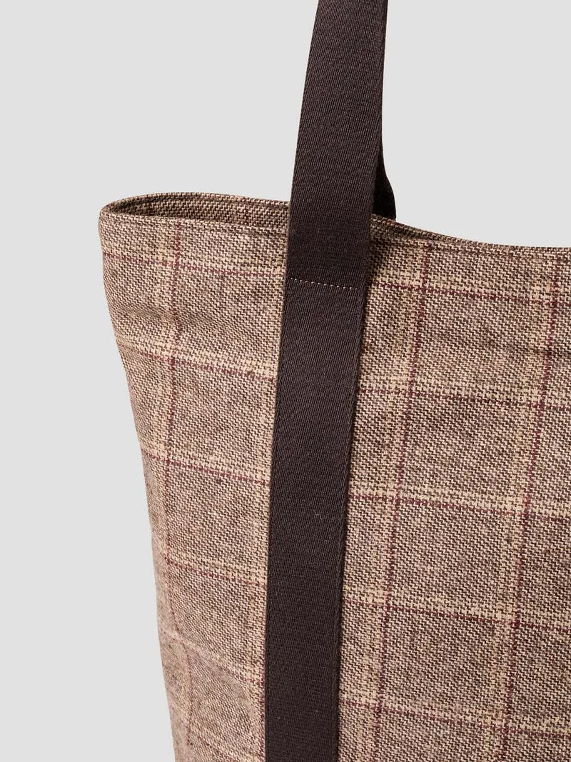 Tote bag en tissu à carreaux